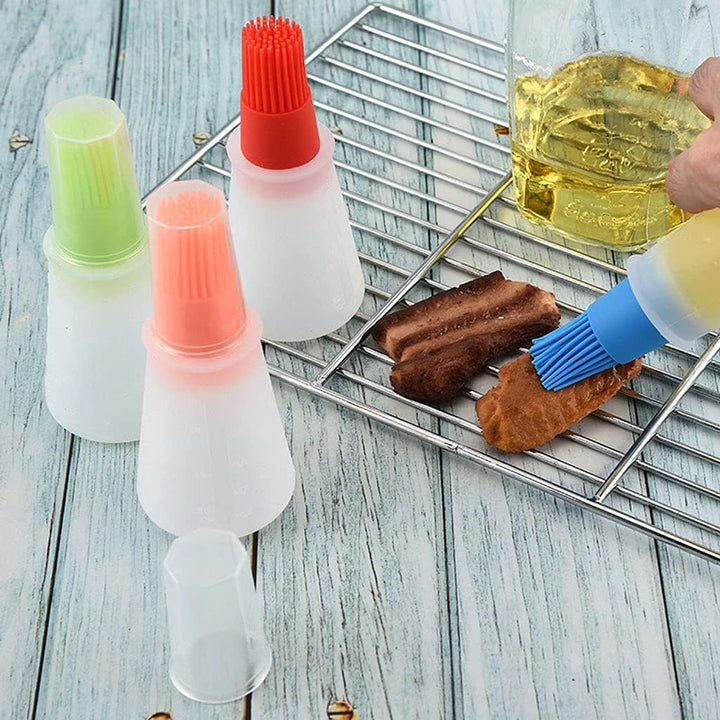 Heat-Resistant Silicone Oil & Basting Brush Set