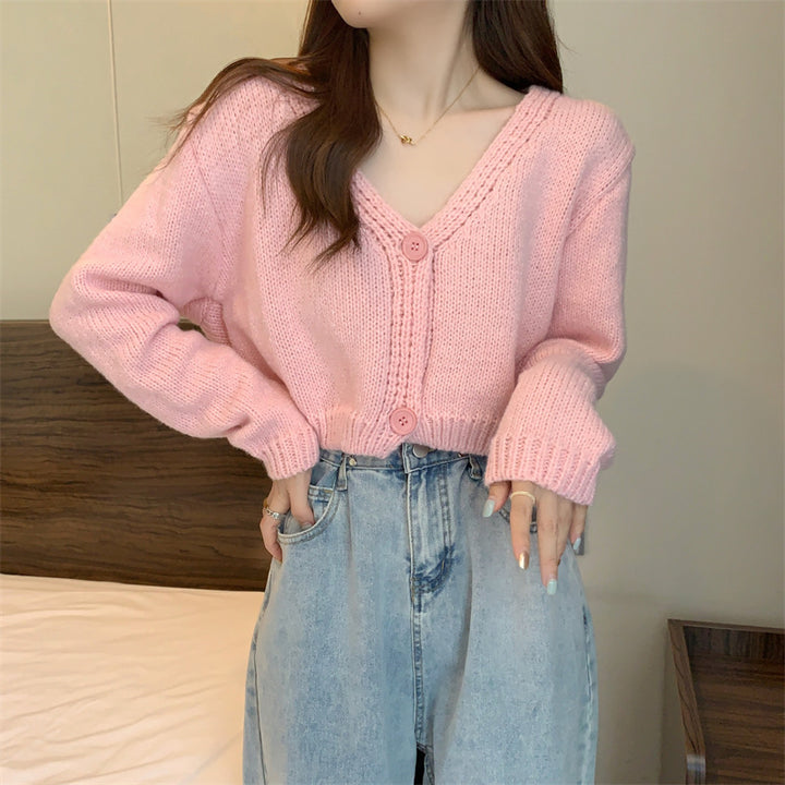 Women's Knitted Cardigan Short Sweater