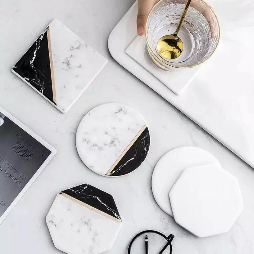 Elegant Marble Ceramic Coasters