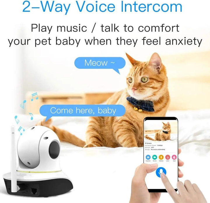 1080P Wireless Pet Camera with Interactive Laser Toy