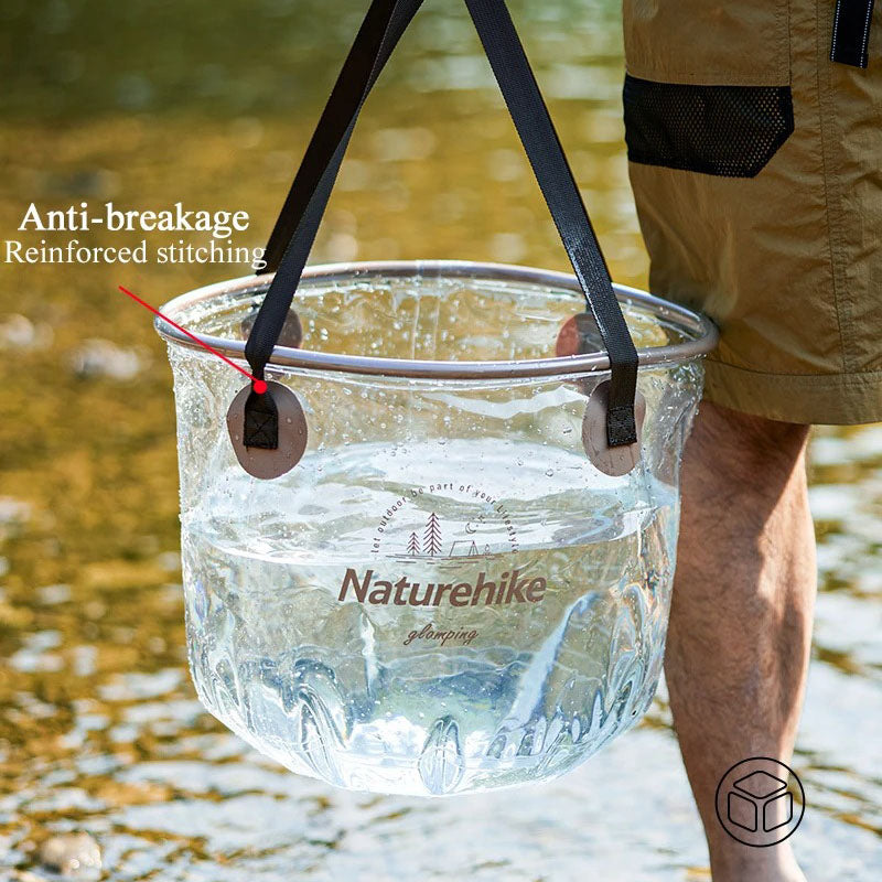 Portable Transparent Folding Bucket