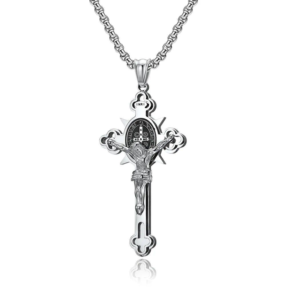 Saint Benedict Exorcism Cross Necklace