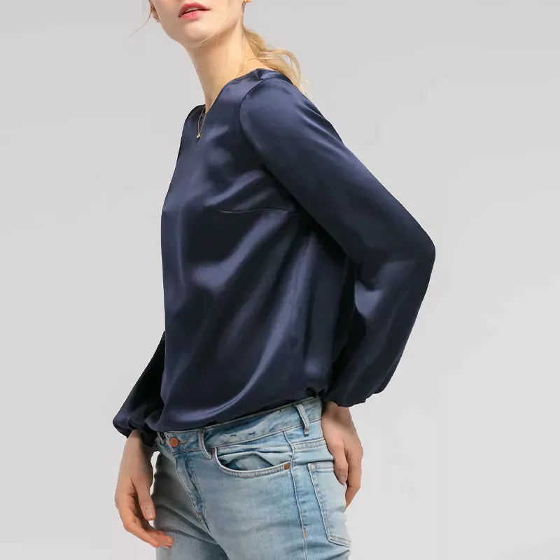 Classic Satin Long Sleeve T-Shirt for Women