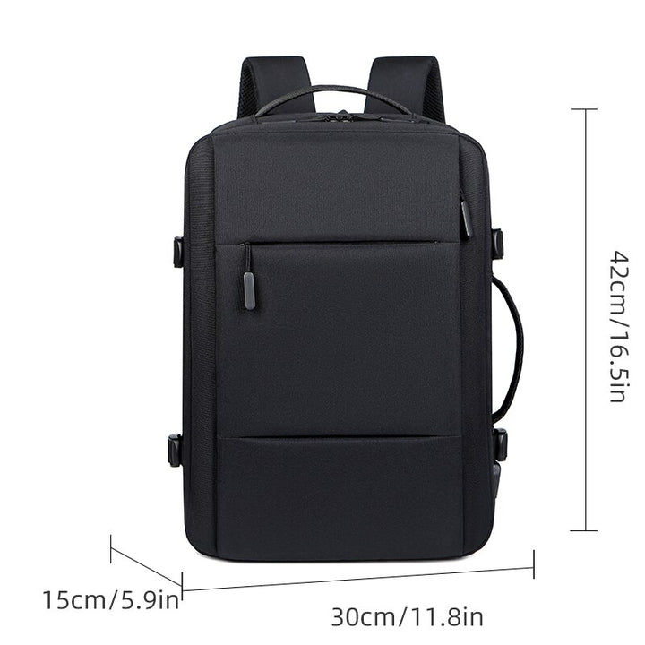 Classic Expandable Travel Backpack with USB Charging Port