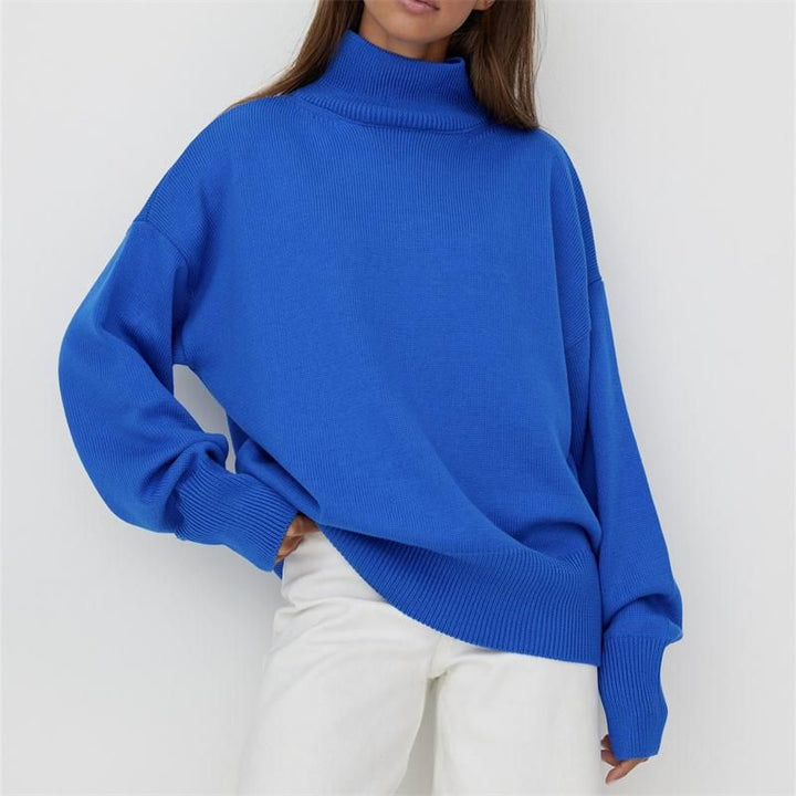 Women's Oversized Turtleneck Knitted Sweater