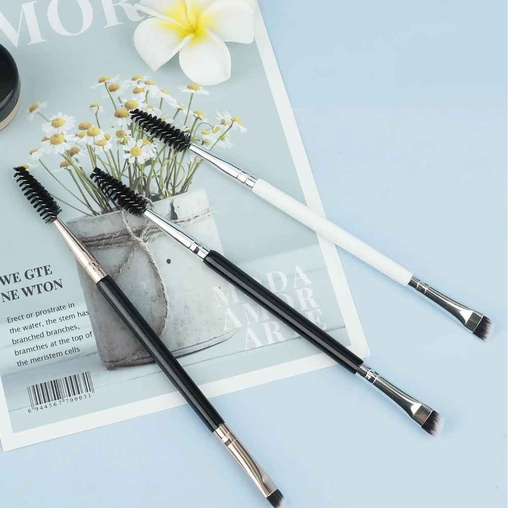 Dual Ended Eyebrow Brush and Eyelash Comb 2-in-1 Makeup Tool