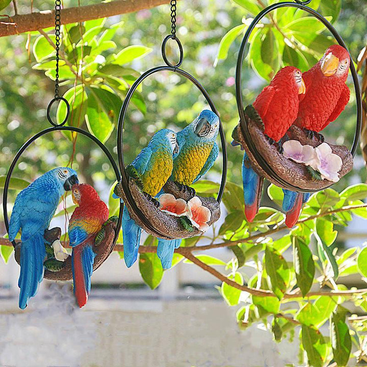 Cute Resin Parrot With Ring