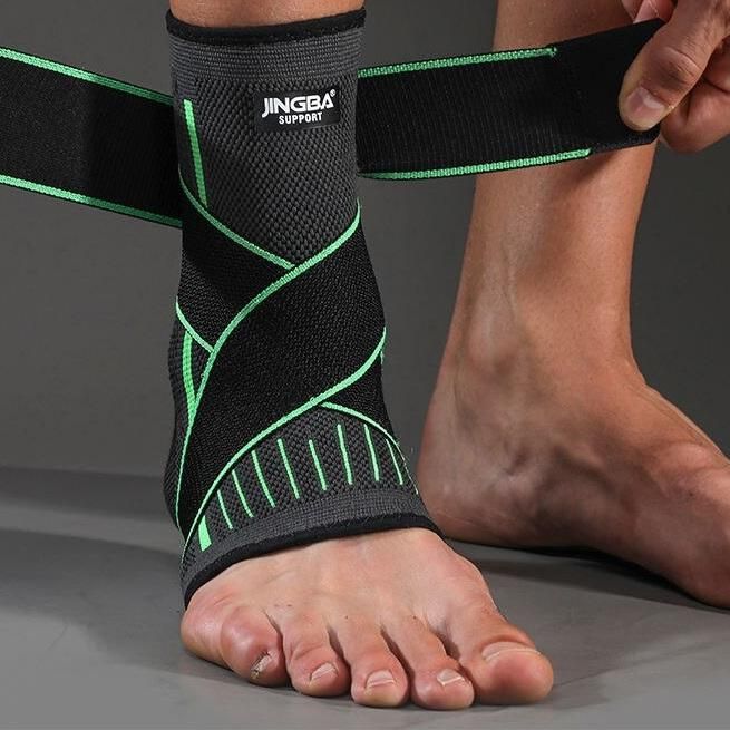 Protective Ankle Brace for Sports with Compression Nylon Strap