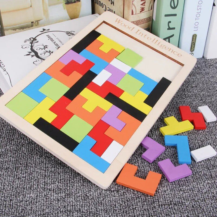 Tetris Montessori Early Education Kids Wooden Puzzle