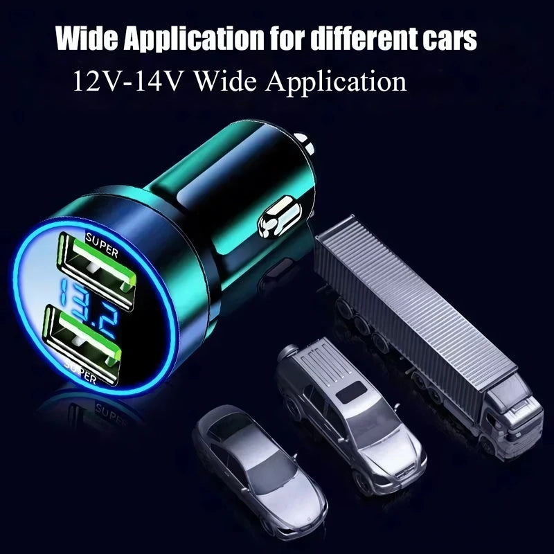240W Dual USB Car Charger with Digital Display