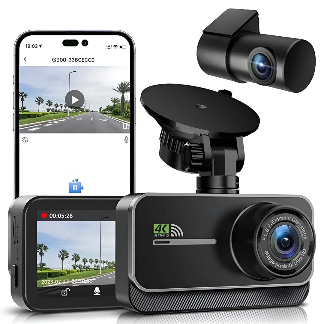 4K WiFi Dual Dash Cam with Night Vision