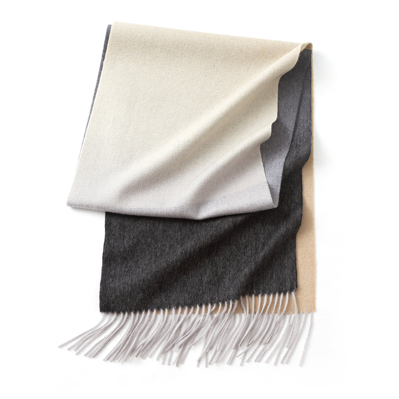 Luxurious Cashmere Scarf with Tassels - Versatile Wrap and Shawl