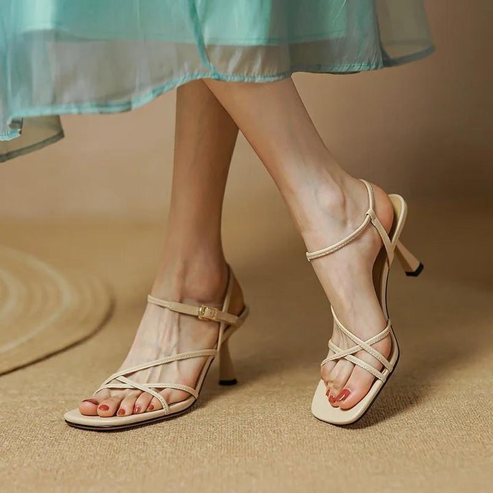 Elegant Square High Heels Sandals for Women