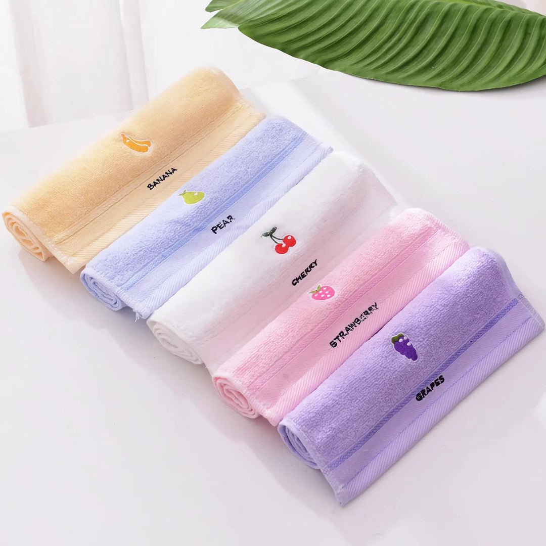 Adorable Cartoon Fruit Face Towel for Babies