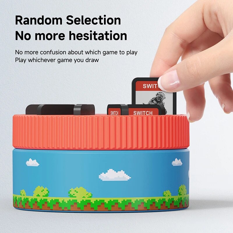 360° Rotating Game Card Case for Nintendo Switch - 10 Slot Storage Holder