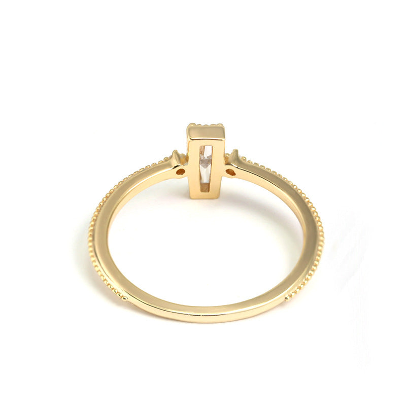 Tee Zircon Brilliant Women's Ring Cut By Dharma Stick