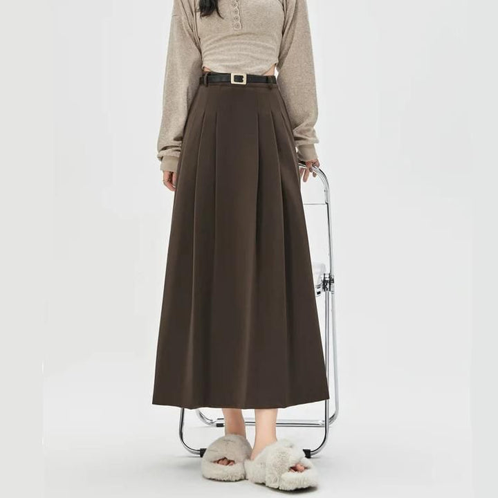 Chic Vintage High Waist Casual Skirt for Women