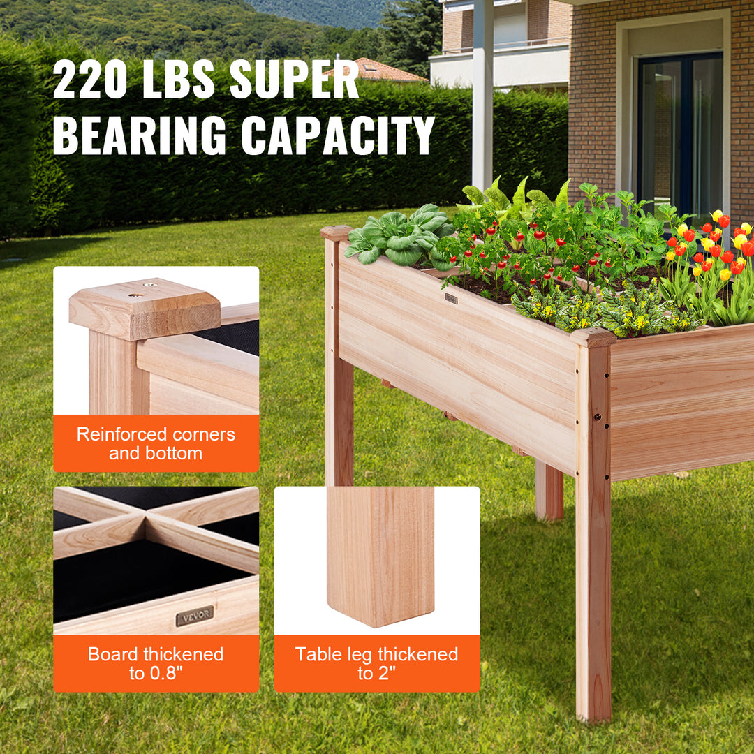 Elevated Wooden Garden Bed Planter Kit