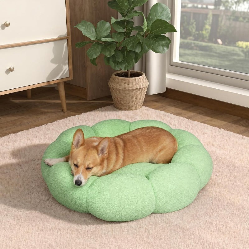 Calming Flower Dog Bed for Medium Dogs