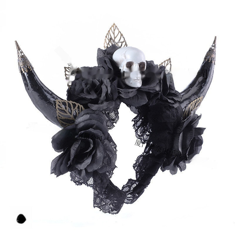 Retro Gothic Horn Headband Halloween Party Props Hair Accessories