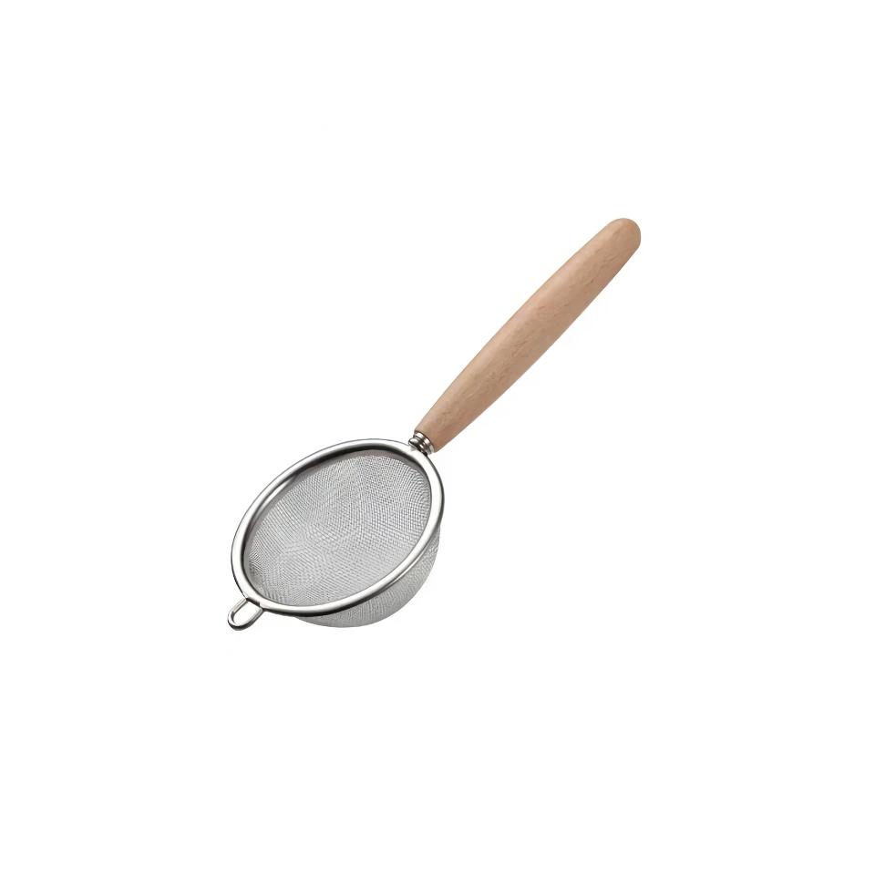 Wooden Handle Stainless Steel Colander