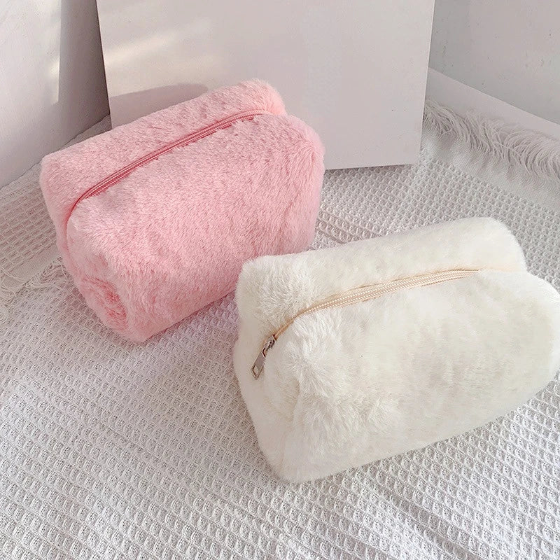 Soft Plush Makeup Bag for Women