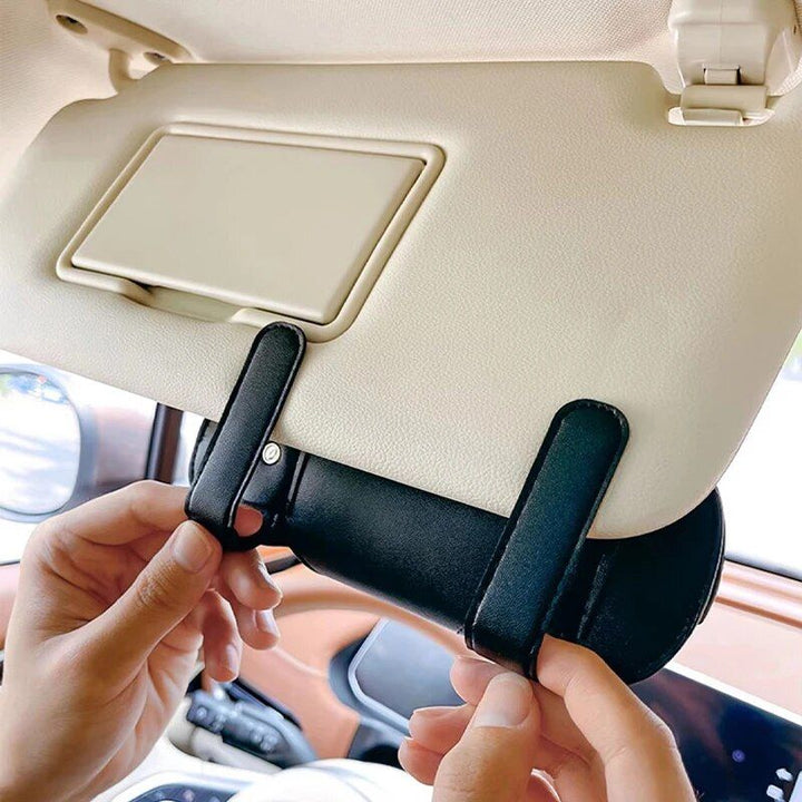 Universal Car Visor Sunglasses Case Holder Clip