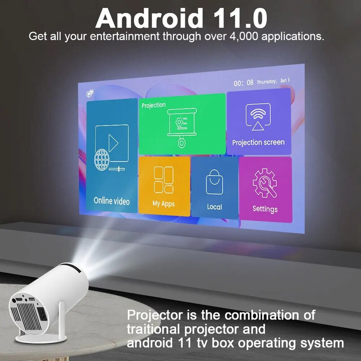 Enhanced 4K Android Projector