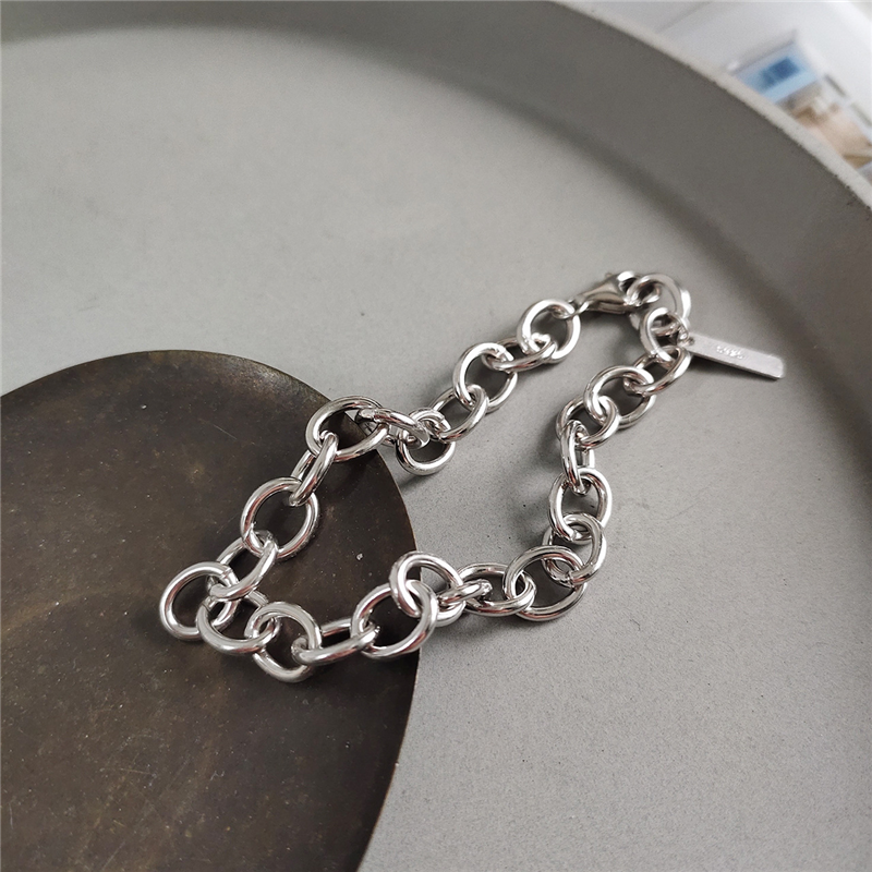 Ladies Fashion Buckle Sterling Silver Bracelet