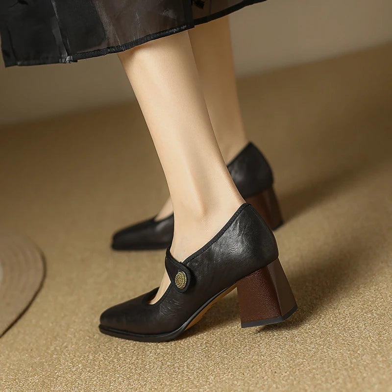 Elegant Autumn Mary Jane Pumps