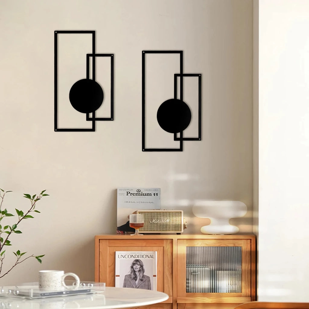 Nordic Iron Silhouette Wall Hanging Set