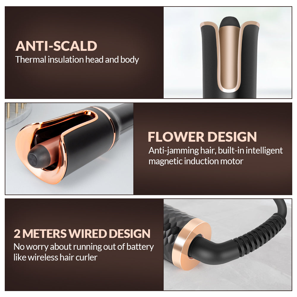 Auto Rotating Ceramic Hair Curler