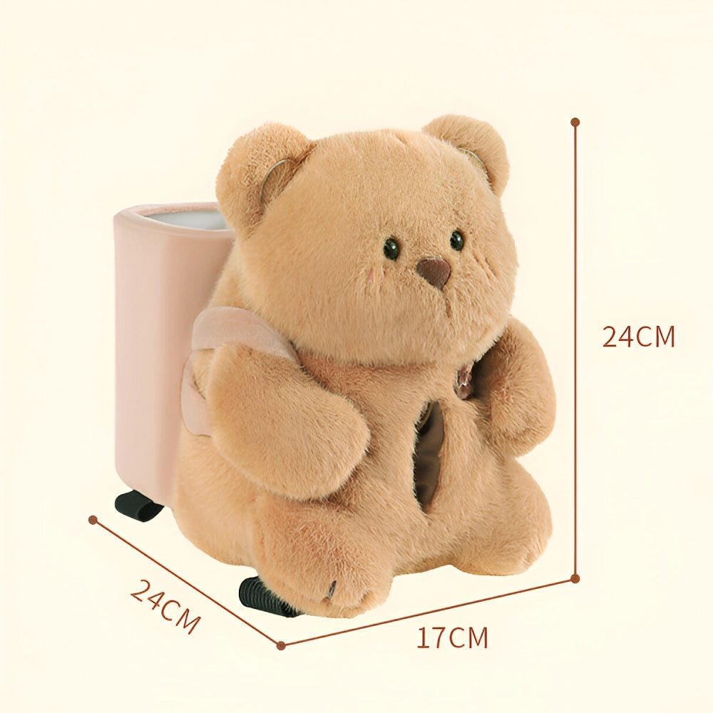 Cute Bear 2-in-1 Car Tissue Box & Trash Can