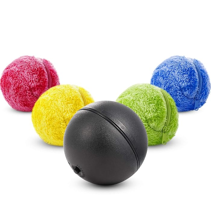 Pet Electric Rolling Ball + 4 Colorful Toy Ball Bags