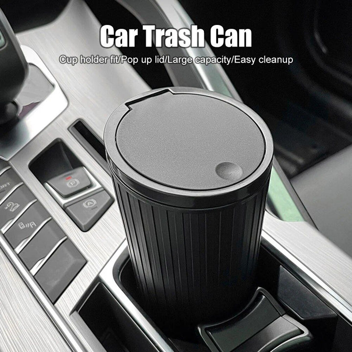 Compact Car Trash Bin with Press Lid