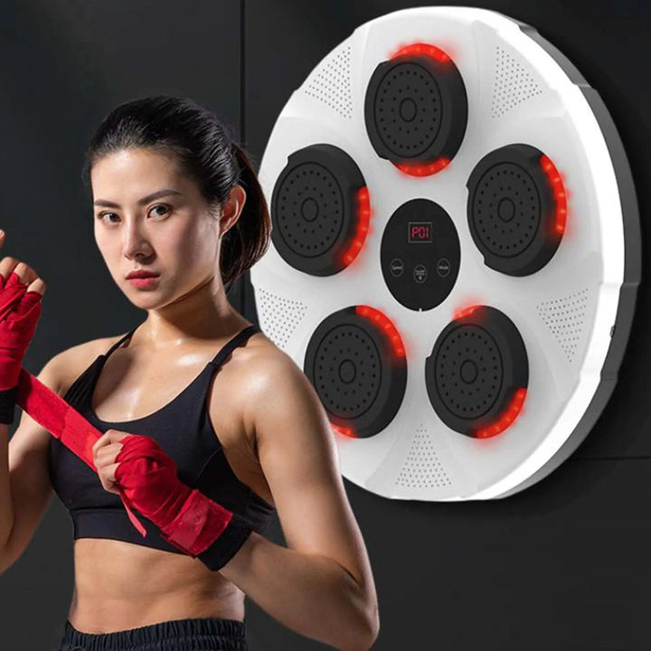 Interactive Smart Music Punching Pad: LED Lighted Home Boxing Trainer for Fitness & Strength Training