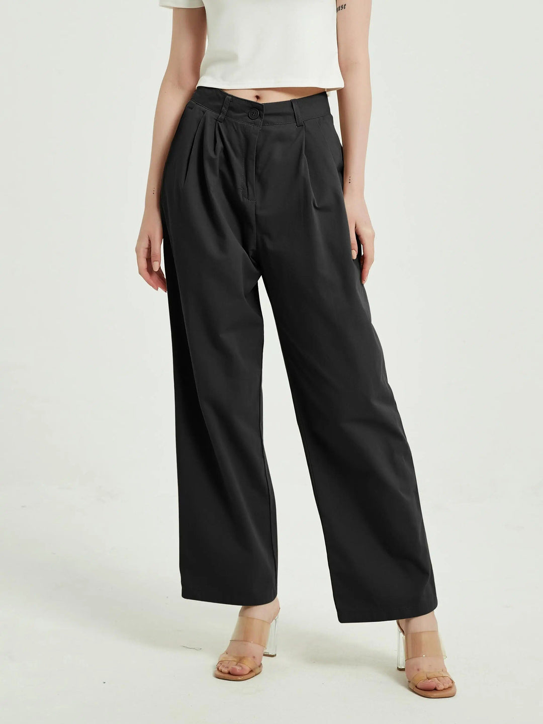 Vintage High Waist Wide Leg Pants for Stylish Women