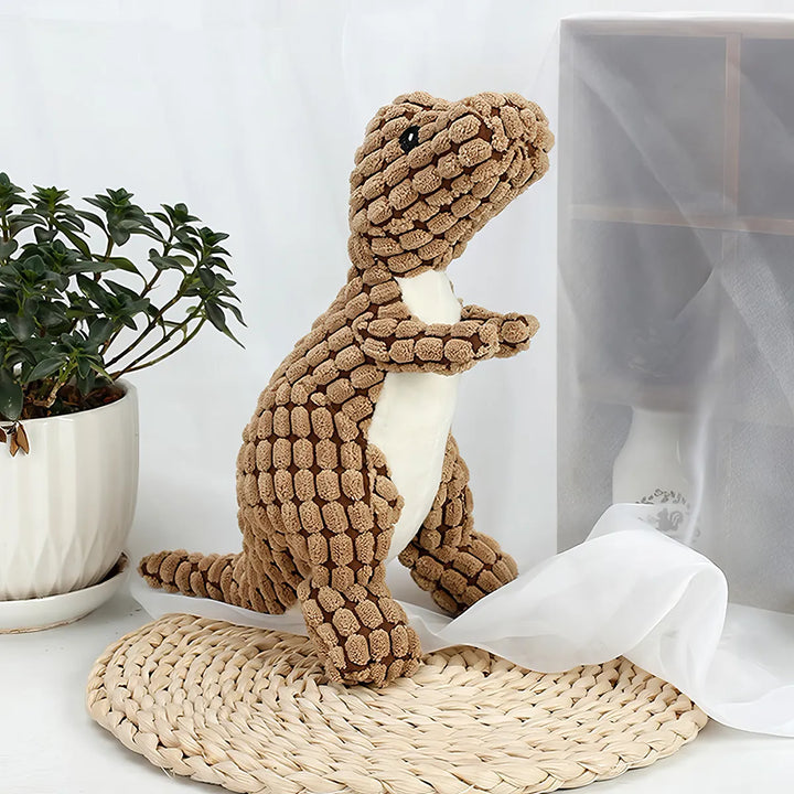 Pet Plush Dinosaur Toys - Interactive Chew Toys for Cats and Dogs