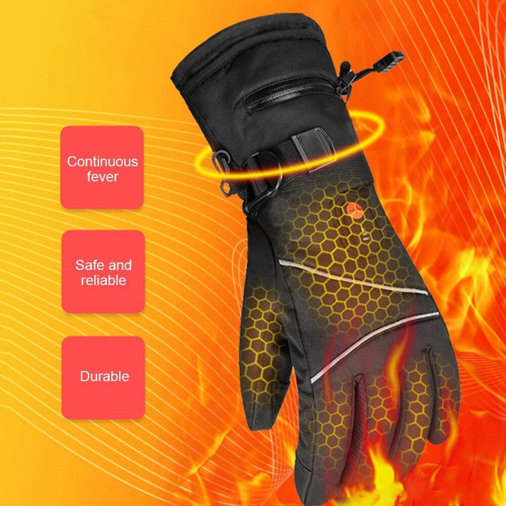 Waterproof, Windproof Electric Heated Gloves with Touchscreen