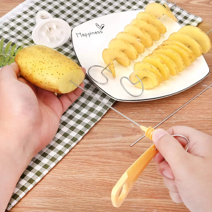 Portable Potato Spiral BBQ Skewers