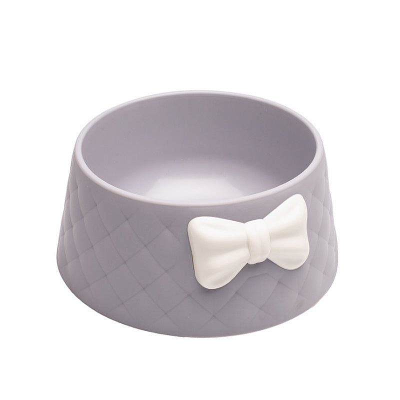 Charming Bowknot Ceramic Pet Bowl