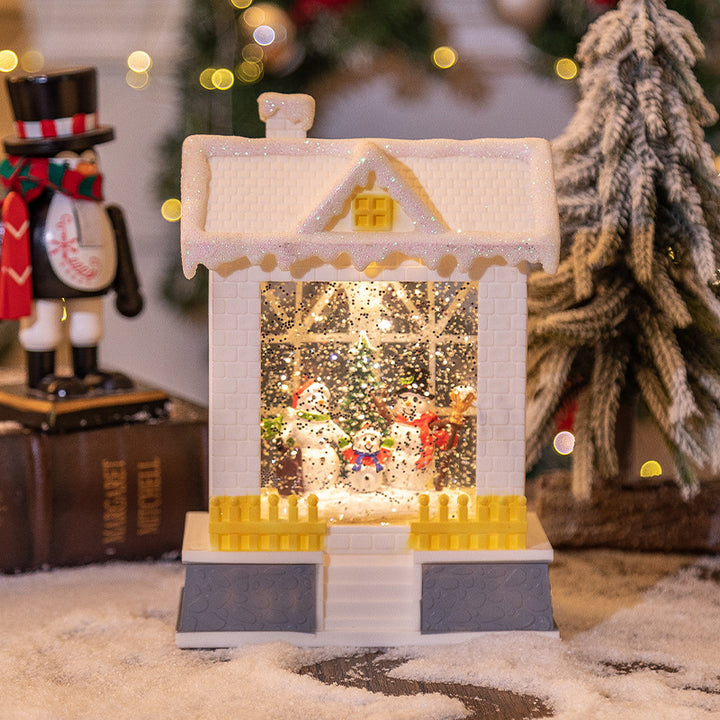 Christmas Decorations Music Box House Small Night Lamp Ornaments