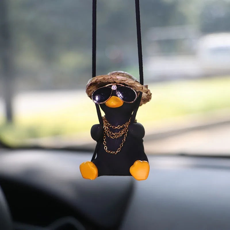 Cute Swinging Duck Car Pendant