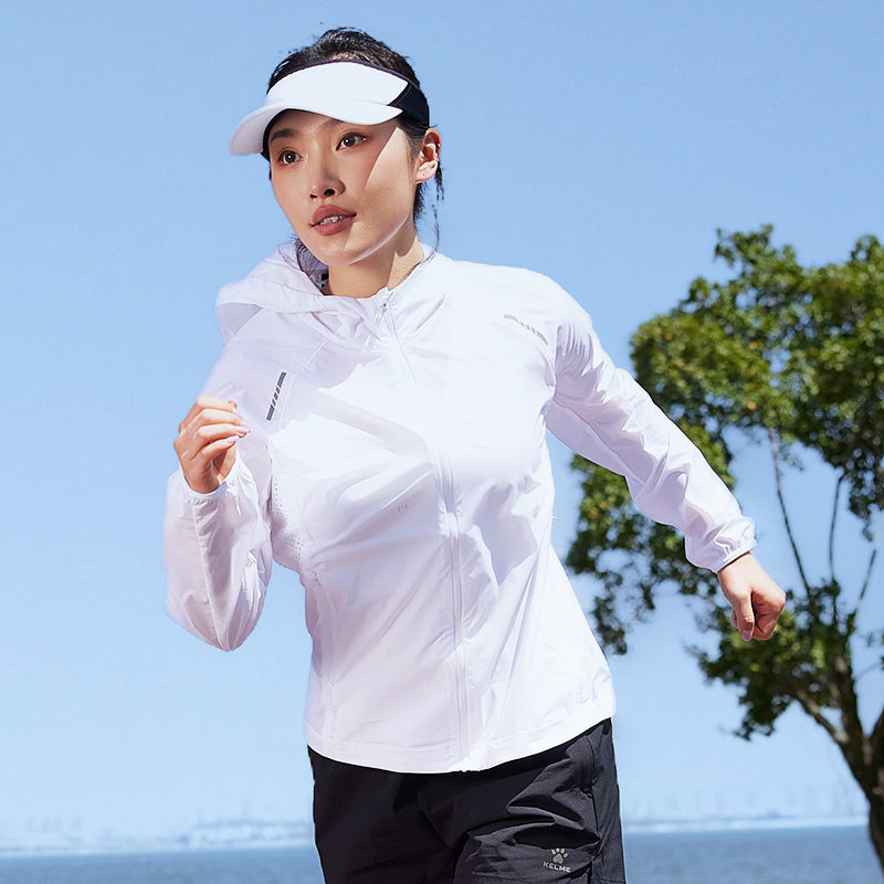 Breathable UV Protection Hooded Summer Running Jacket