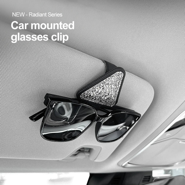 Universal Triangle Car Sun Visor Sunglasses Holder & Ticket Clip