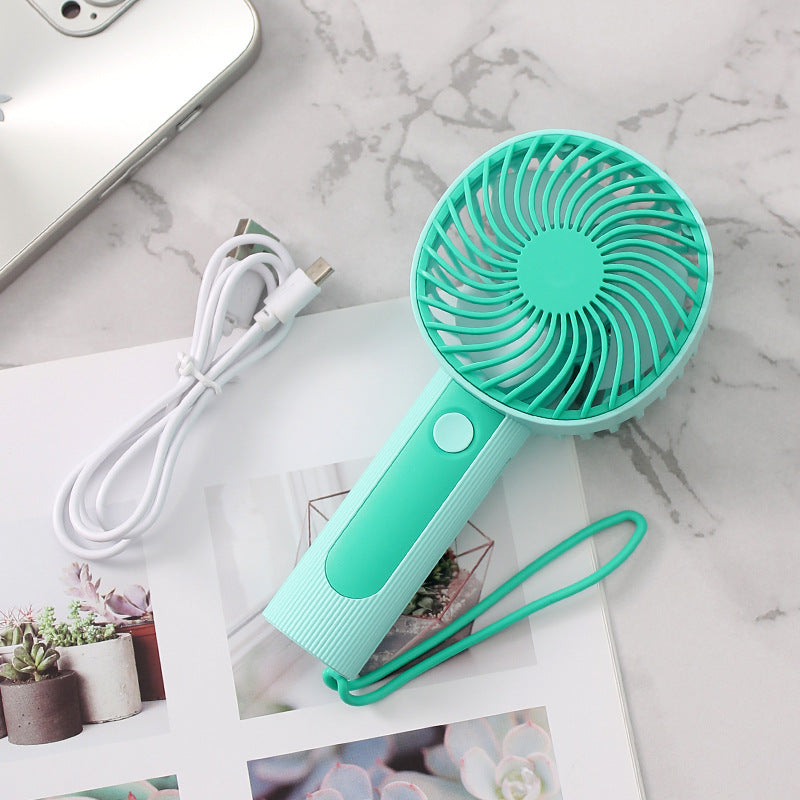 Mini Handheld USB Rechargeable Fan - 3-Speed Portable Air Cooler