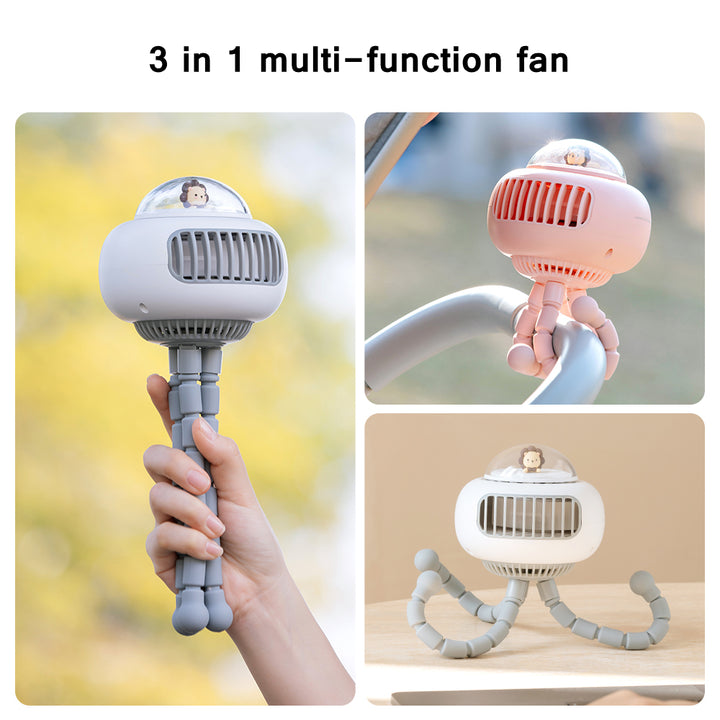 Lovely Cartoon Portable Safe Stroller Fan