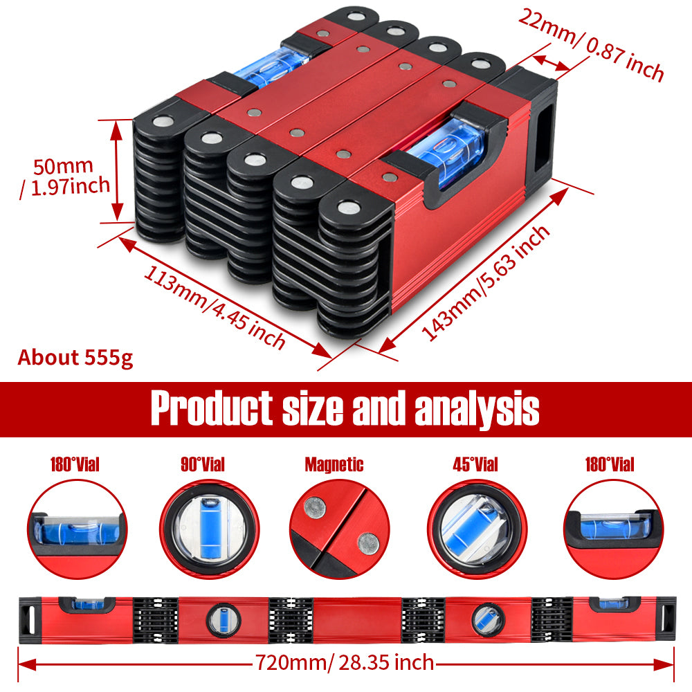 Magnetic Foldable Level Ruler