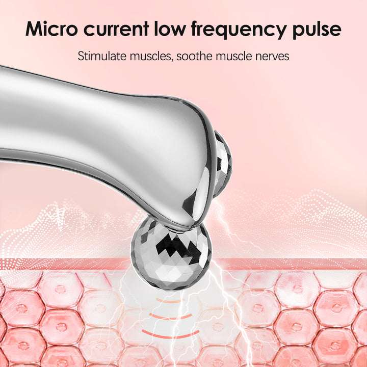 4D Roller Electric Micro-current Facial Lifting Massager