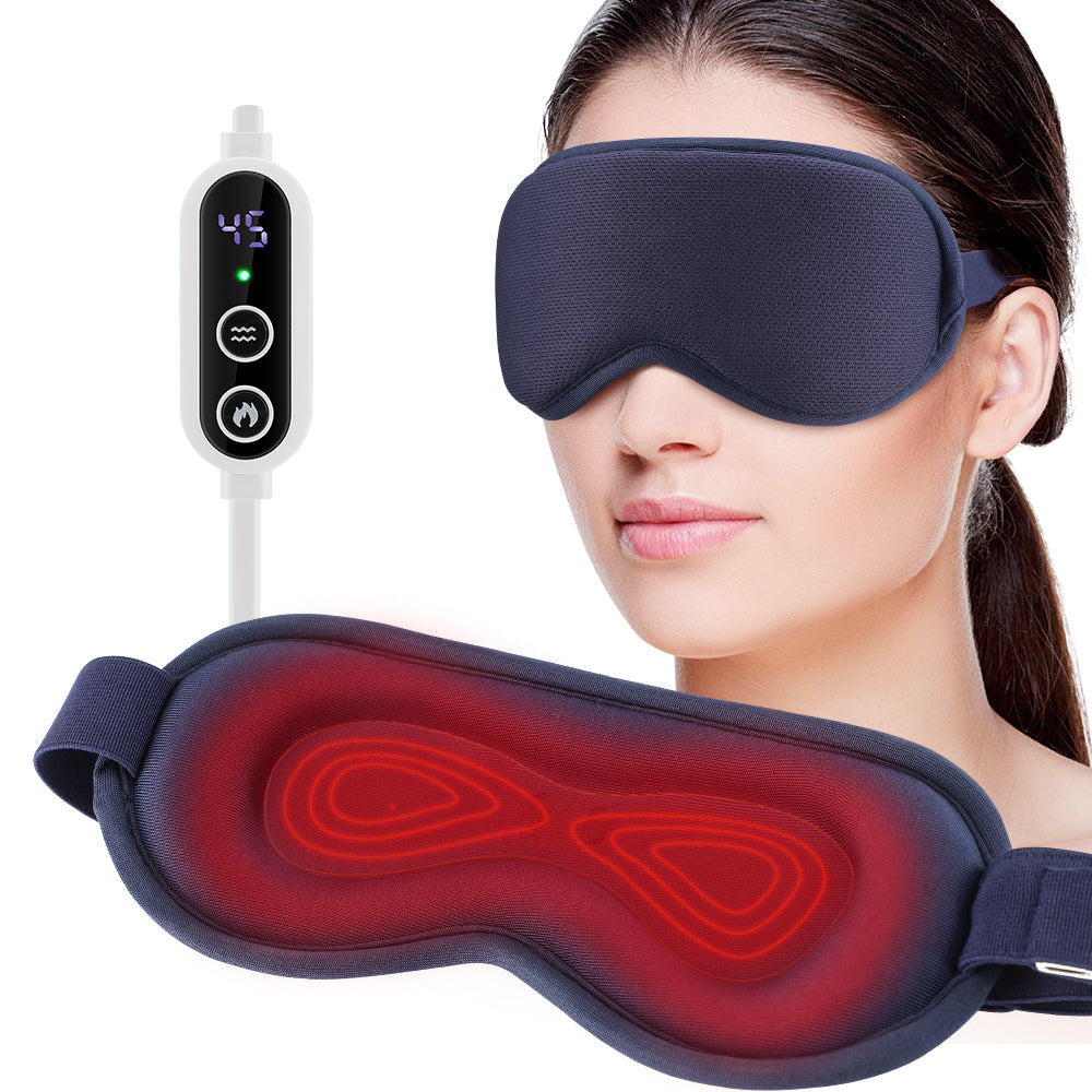 Electric Steam Eye Mask with 3D Hot Compress & Vibration Massage for Fatigue Relief and Better Sleep